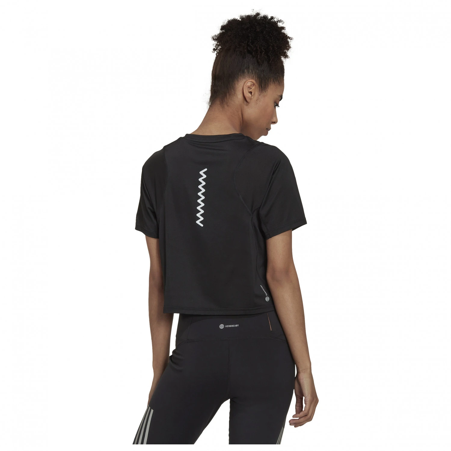 ADIDAS Women's Fast Crop Tee - Running Shirt 3 ADIDAS Women's Fast Crop Tee - Running Shirt - Image 3
