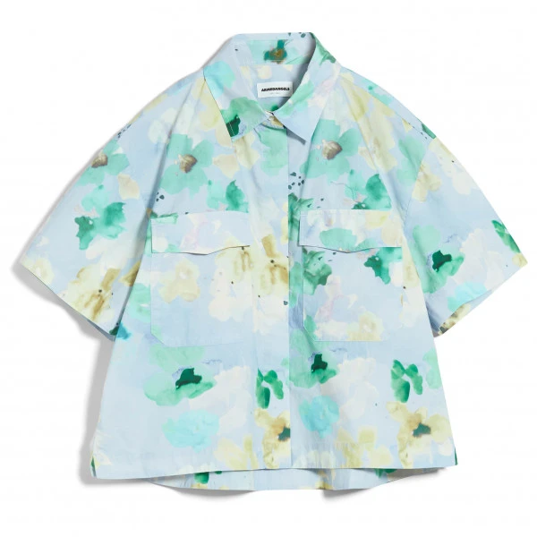 Armedangels Women's Elianaa Aqua Floral - Blouse 1 Armedangels Women's Elianaa Aqua Floral - Blouse