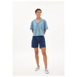 Armedangels Women's Leaanne Denim - Blouse 8 Armedangels Women's Leaanne Denim - Blouse -Outdoor Clothing Shop armedangels womens leaanne denim blouse detail 4