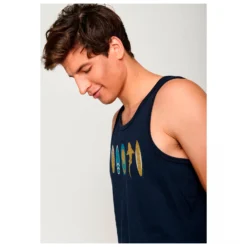 Lifestyle Shark Beach Airy - Tank Top -Outdoor Clothing Shop greenbomb lifestyle shark beach airy tank top detail 4