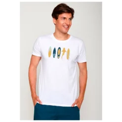 Lifestyle Shark Beach Guide - T-shirt -Outdoor Clothing Shop greenbomb lifestyle shark beach guide t shirt detail 2