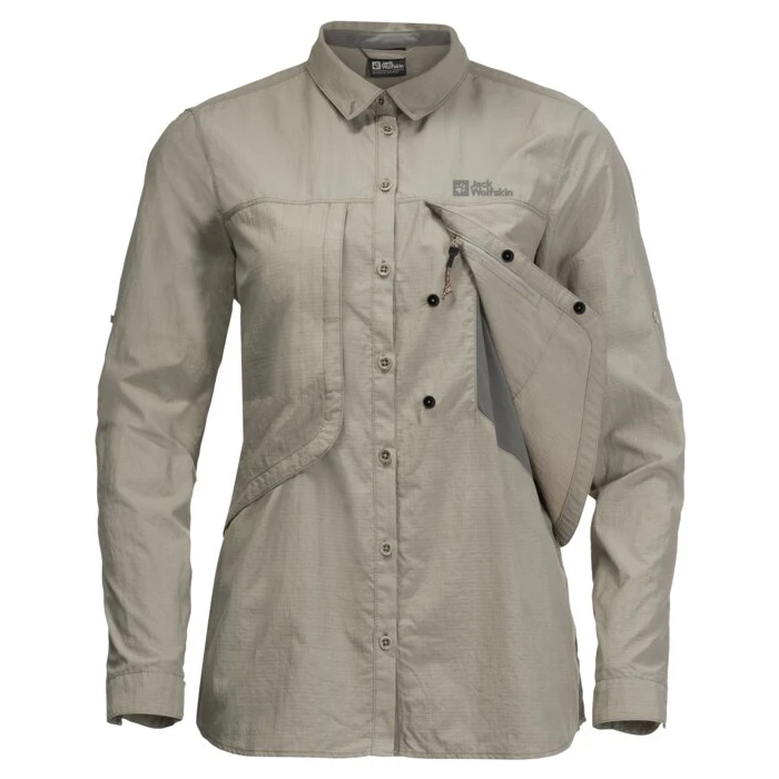 Jack Wolfskin Women's Diskovera L/S Shirt - Blouse 2 Jack Wolfskin Women's Diskovera L/S Shirt - Blouse - Image 2